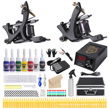 Cheap Prices Tattoo 2 Coil Gun Set Machine With Free Tattoo Ink